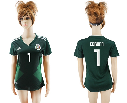 Women's Mexico #1 Corona Home Soccer Country Jersey